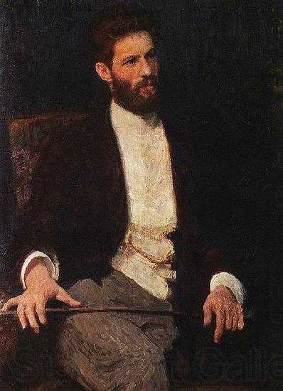 Ilya Repin Portrait of sculptor Mark Matveevich Antokolski Spain oil painting art